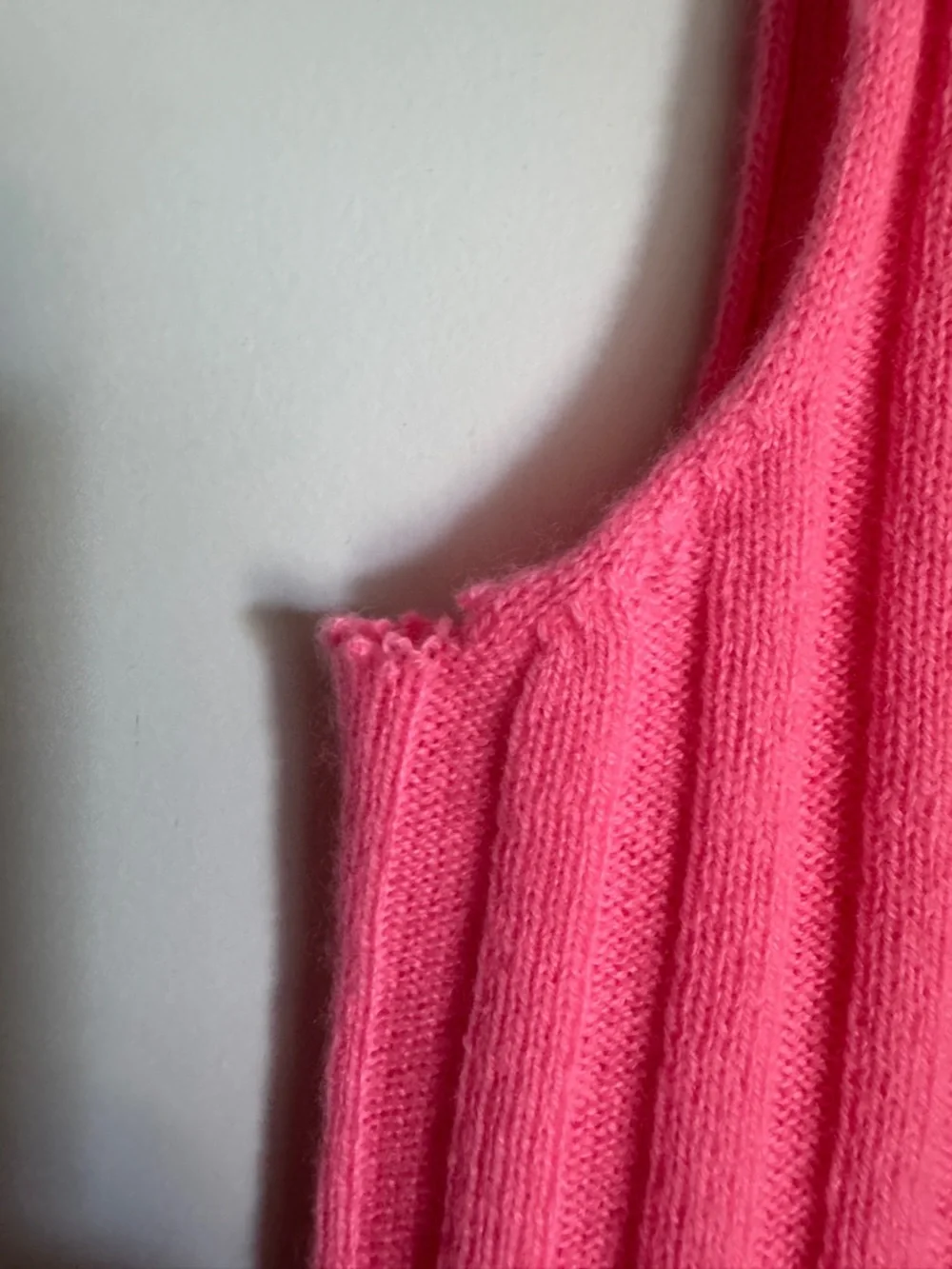 NWT J. CREW Women’s Wide-rib cashmere sweater shell Neon Capri Medium *SEE NOTE* - Picture 13 of 16